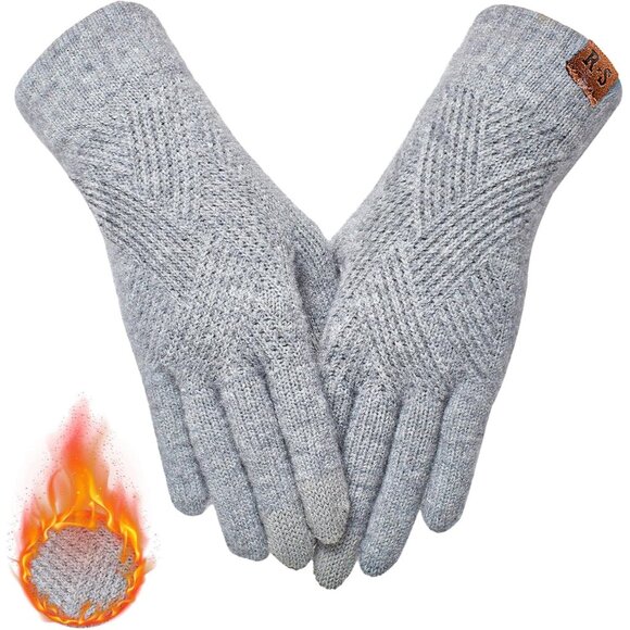 Winter Gloves for Women Touch Screen Elastic Thermal Knit Lining Warm Gloves for - Picture 7 of 7